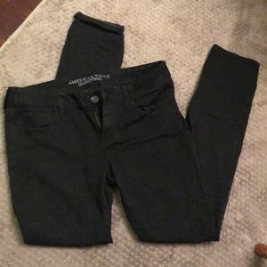 Black American Eagle Black Stretch Denim